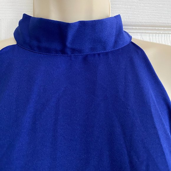 Blue Midi Dress with tie in back - Picture 4 of 7